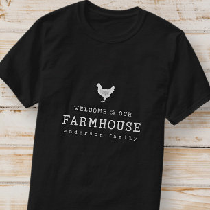 T-shirt Bienvenue dans notre ferme Pays Poulet rustique