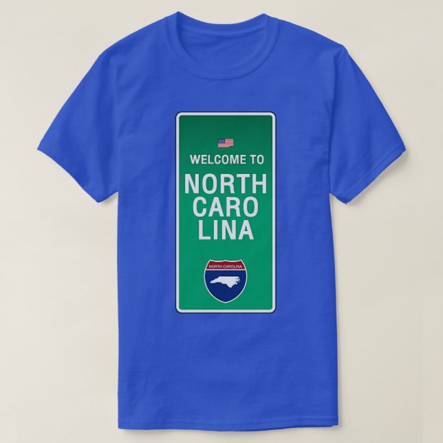T-shirt Bienvenue en Caroline du Nord (Design devant)