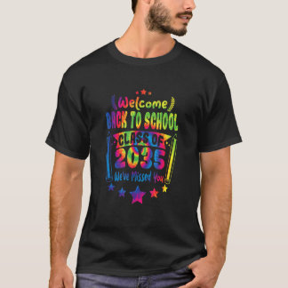 T-shirt Bienvenue en classe de 2035 Nous vous avons manqué