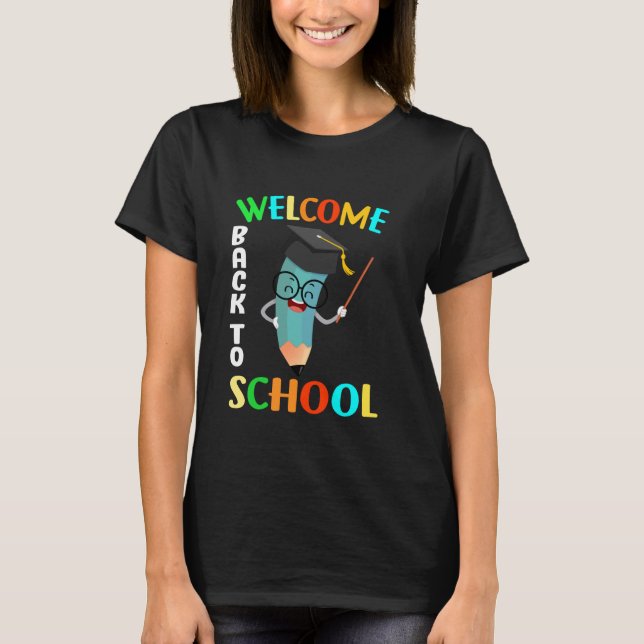 T-shirt Bienvenue Retour à l'école 2025 Premier jour de l' (Devant)