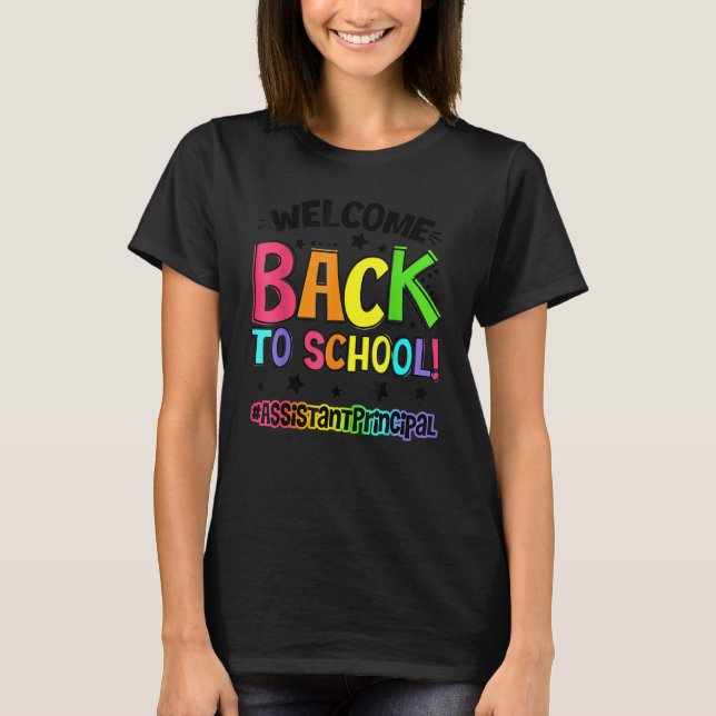 T-shirt Bienvenue Retour À L'École Assistant principal Ens (Devant)
