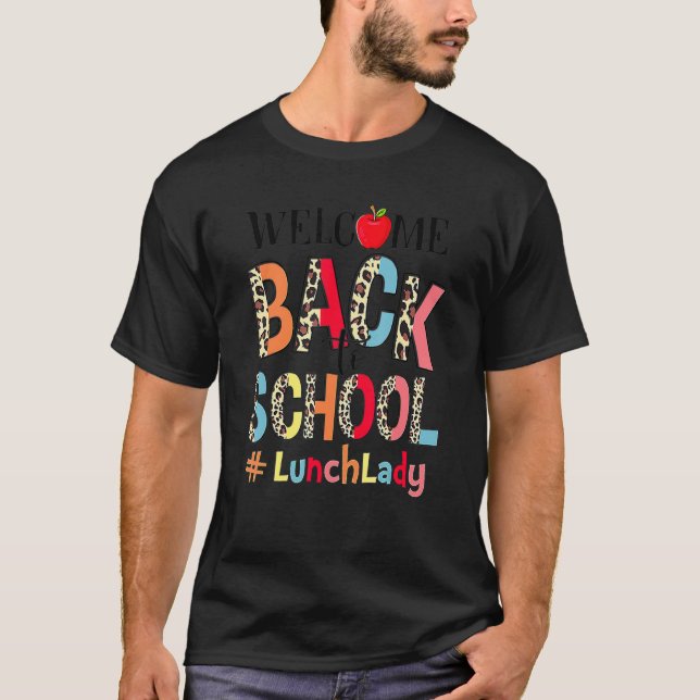 T-shirt Bienvenue Retour À L'École Déjeuner Dame Retour À  (Devant)