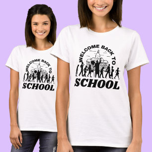 T-shirt Bienvenue Retour À L'École Drôle Enseignant Amo