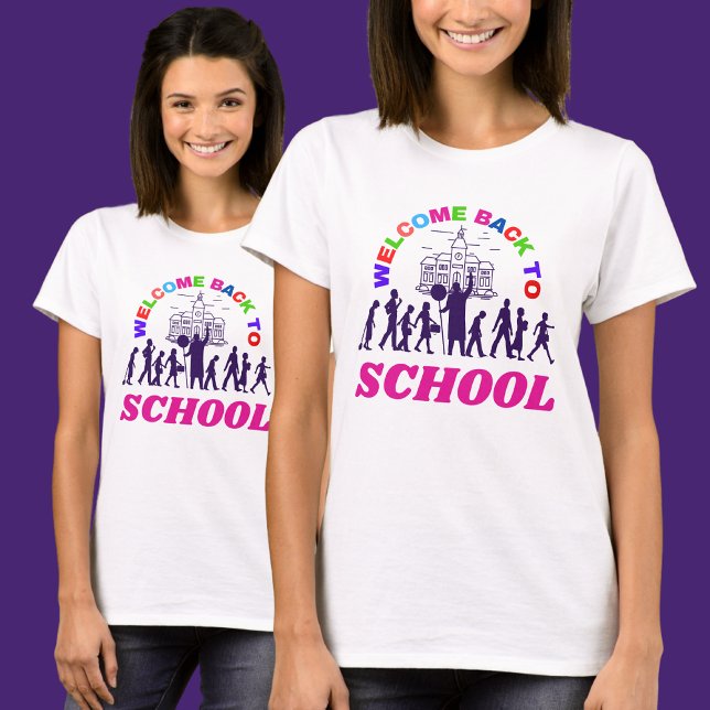T-shirt Bienvenue Retour À L'École Drôle Enseignant Amour  (Créateur téléchargé)