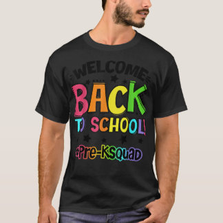 T-shirt Bienvenue Retour À L'École Pré-K Étudiant Premier 