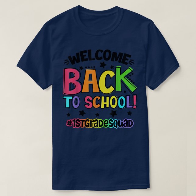 T-shirt Bienvenue Retour À L'École Première 1ère Année Ens (Design devant)