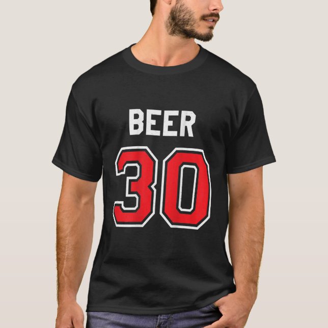 T-shirt Bière 30 Athlète Uniforme Jersey Funny Gag Gift Jo (Devant)