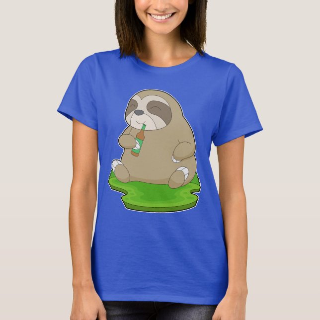 T-shirt Bière à bouteille Sloth (Devant)
