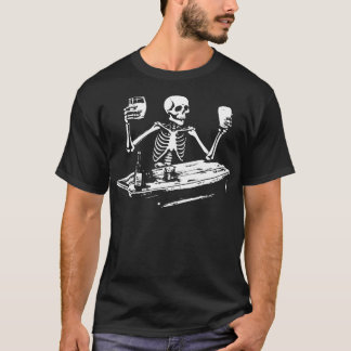 T-shirt bière à squelette