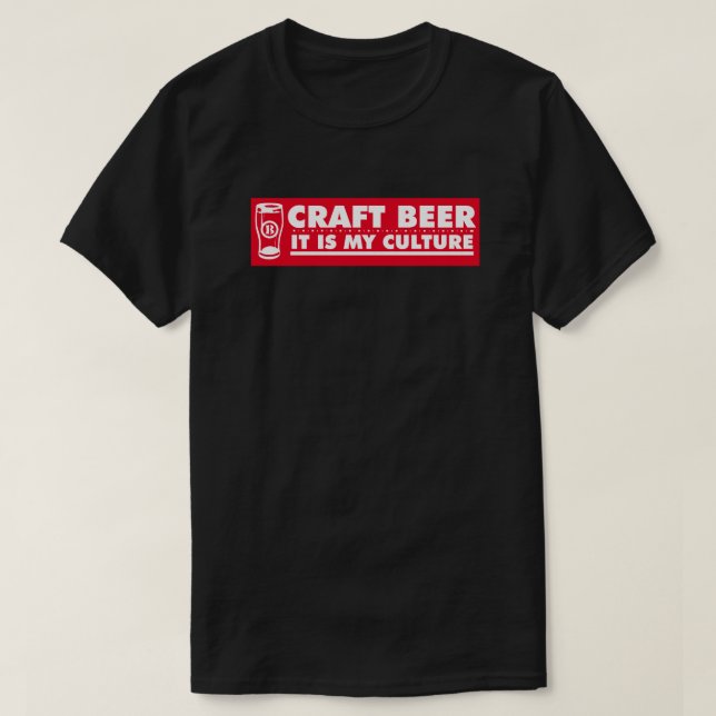 T-shirt Bière Artisanale C'Est Ma Culture (Design devant)