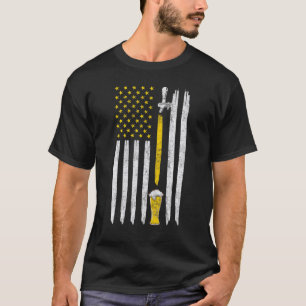 T-shirt Bière artisanale Drapeau américain Brasserie améri
