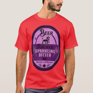T-shirt Bière brassée Vintage violette