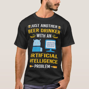 T-shirt Bière buveur Intelligence artificielle AI