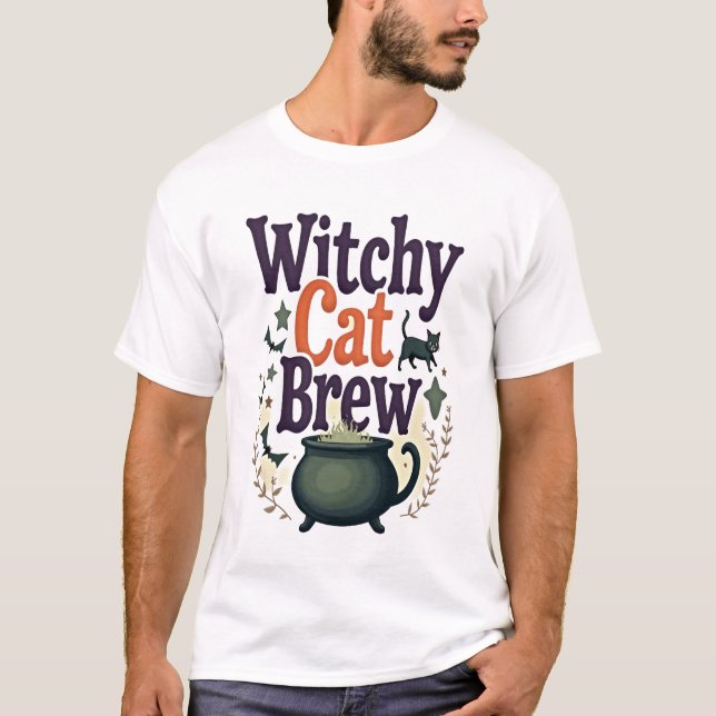 T-shirt Bière de Chat Sorcier (Devant)