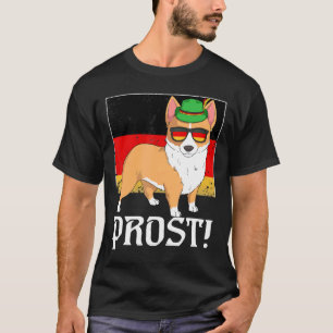 T-shirt Bière de chien Corgi Oktoberfest Prost Drapeau all