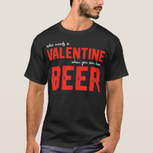 T-shirt Bière de la Saint-Valentin pour hommes célibataire