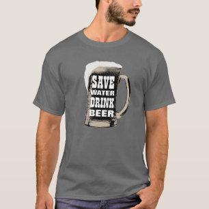 T-shirt Bière drôle de boissons de l'eau d'économies