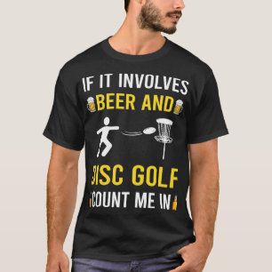 T-shirt Bière Et Disque Golf