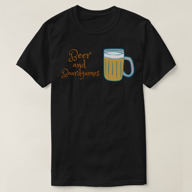 T-shirt Bière et jeux de société (Design devant)