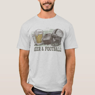 T-shirt Bière et le football par des studios de Mudge
