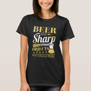 T-shirt Bière Et Objets Sharp Bois Ouvriers Pub Crawl