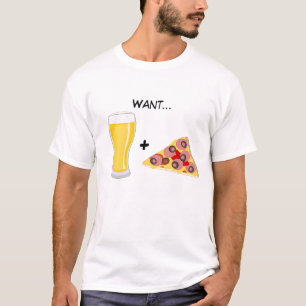 T-shirt Bière et pizza