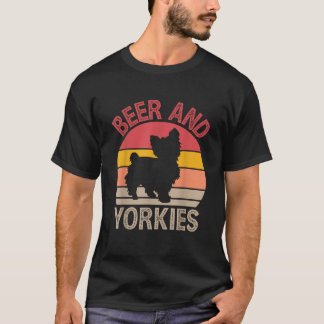 T-shirt Bière et Yorkies Yorkshire Terrier Amoureux des ch