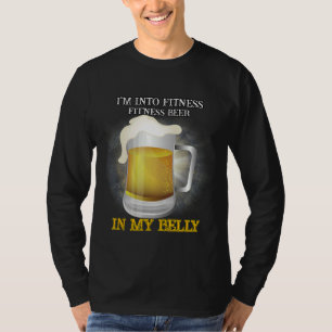 T-shirt Bière Fit'ness Dans Mon Belly Gym Humour Sarcastiq