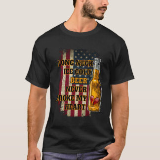 T-shirt Bière froide à longue cou