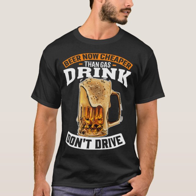 T-shirt Bière Maintenant Moins Cher Que La Boisson D'Essen (Devant)