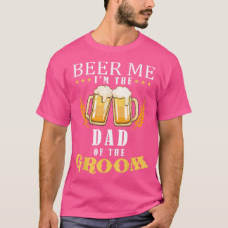 T-shirt Bière Moi Papa De La Groom Boire Équipe Mariage Pa