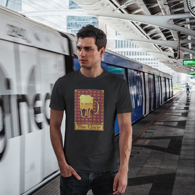 T-shirt Bière Pixel Tarot Card Boire (Créateur téléchargé)