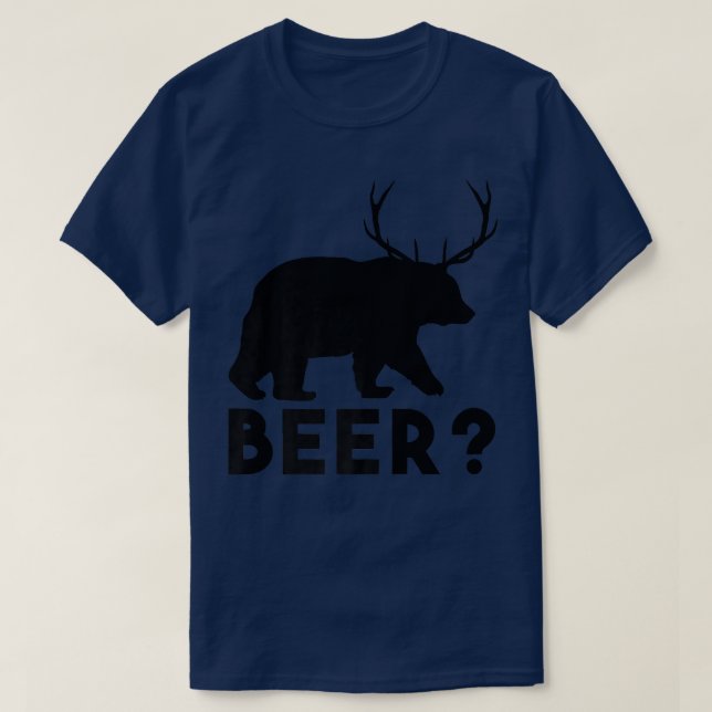 T-shirt Bière Question Mark Ours Cher  (Design devant)