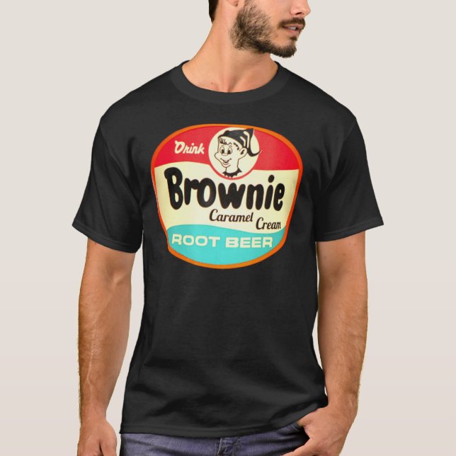 T-shirt Bière racine Brownie Caramel (Devant)