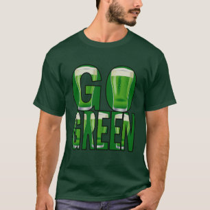 T-shirt Bière St Patrick's Day Devenez écolo Mens Green T