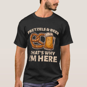 T-shirt bière tente et Oktoberfest avec bière et bretzel