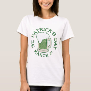 T-shirt bière verte en détresse st patrick