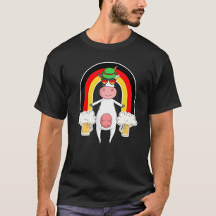 T-shirt Bièrer de vache Oktoberfest Prost Drapeau allemand