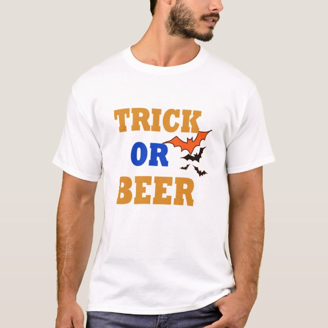 T-shirt bières amoureuse astuce ou régaler drôle chemise h (Devant)