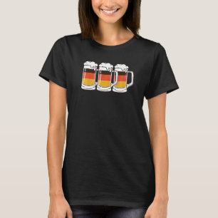 T-shirt Bières drapeau Allemagne drapeau allemand chope de