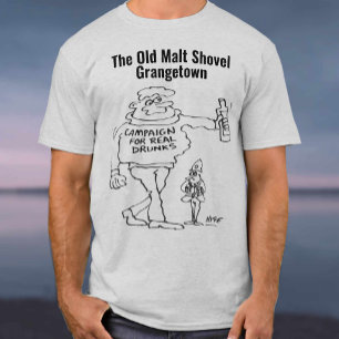 T-shirt Bières Réelles ou Micro Brasserie Dessin Animé Drô