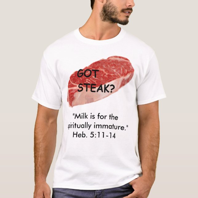 T-shirt Bifteck obtenu (Devant)