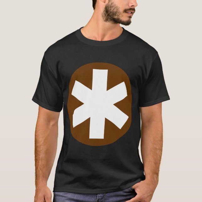 T-shirt Big Asterisk - Brown et blanc (Devant)