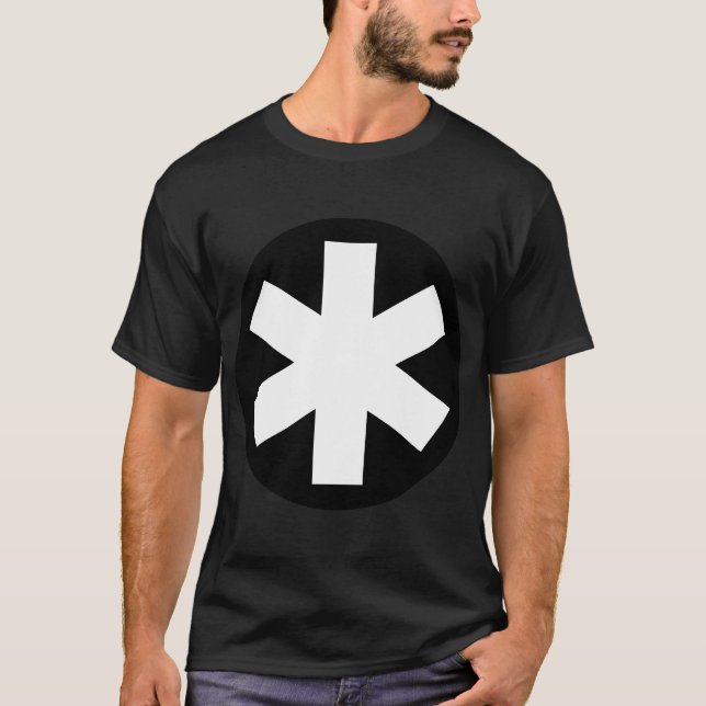 T-shirt Big Asterisk - noir et blanc (Devant)
