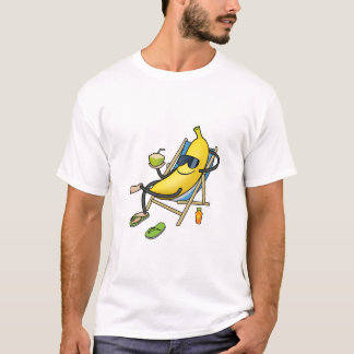 T-shirt Big Banane bronzante jaune