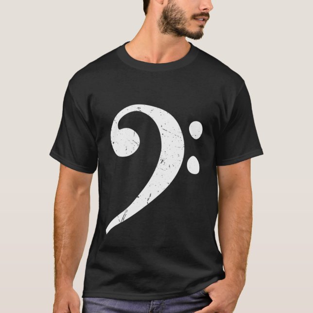 T-shirt Big Bass Clef Bassist (Devant)