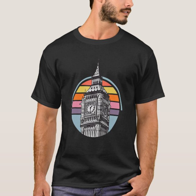T-shirt Big Ben De Londres En Angleterre Skyline Westminst (Devant)