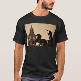 T-shirt Big Ben et sépia de statue de boudica modifiée la