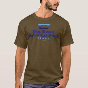 T-shirt Big Bend National Park Insigne rétro Bear Blue