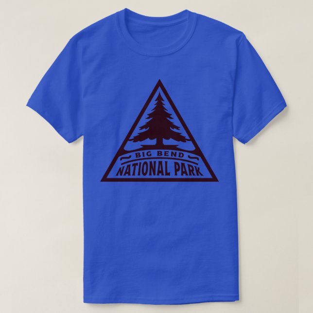 T-shirt Big Bend National Park Tree Triangle Brown (Design devant)
